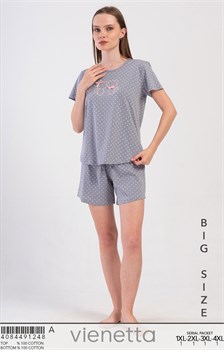 Комплект футболка с шортами большого размера vienetta VS491248 - фото 16039