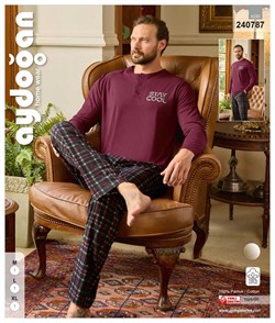 Комплект мужской - футболка с длинным рукавом и брюки AYD240787 - фото 16311