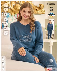 Пижама из флиса THERMAL большого размера AYD240680