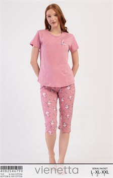 Женский комплект vienetta футболка с капри VS546790