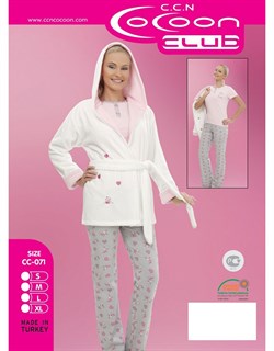 Комплект пижама халат 3в1 - фото 4621