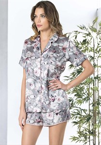 Комплект рубашка шорты шелк sateen