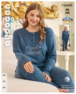 Пижама из флиса THERMAL большого размера AYD240680