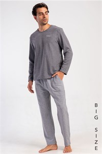 Костюм домашний мужской жаккард интерлок большого размера 5010050000