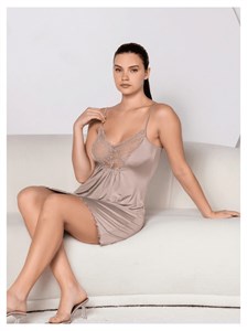 Шёлковая сорочка на бретелях Caroline Car2044-C